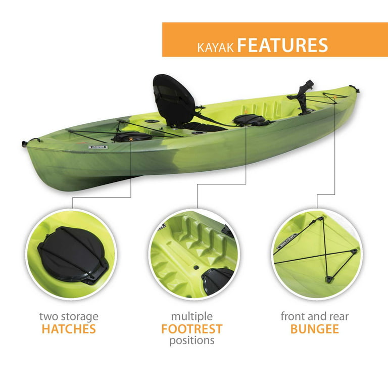 Lifetime Tamarack Angler 10 ft Sit-on-Top Fishing Kayak, Krypron Fusion  (90847) 