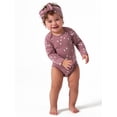 thumbnail image 5 of Modern Moments by Gerber Baby Girl Long Sleeve Onesies Bodysuits, 3-Pack (Newborn - 12M), 5 of 9