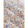 thumbnail image 4 of Robe à Manches Courtes à Col Montant en V à Motif Floral, Tunique Mature à Ourlet Volanté Évasé, Vêtements pour Femmes, 4 of 10
