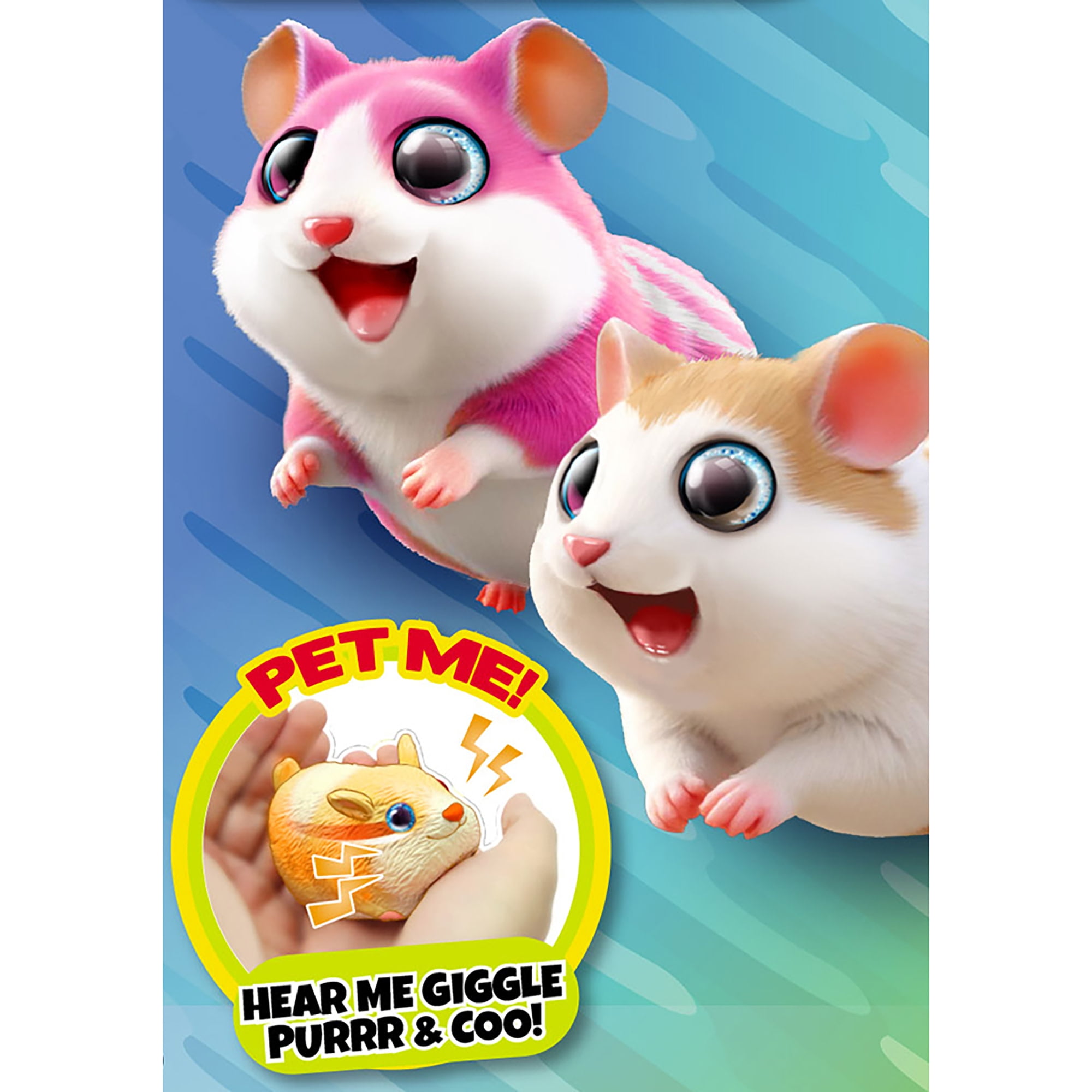 Lanard: Zooomie Pets: Bundle Pack - Rollin’ Ball & Zoomin’ Wheel - 2 Electronic Toy Hamster Animals, Motion Activated Sounds, Scurries-Spins, Kids 3+