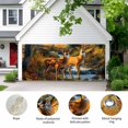 thumbnail image 2 of Orange Autumn Deer Garage Door Cover Banner 7 x 16 FT, Forest Vintage Elk Garage Door Curtains Backdrop with Grommets for Indoor Outdoor Wall Party Porch Yard Decorations Background, 2 of 9