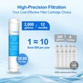 thumbnail image 3 of Inline Water Filter for Refrigerator and Ice Maker(1 Pack),1/4" Push Connect Post Carbon Filter Replacement for Reverse Osmosis Water System,Include, 3 of 6