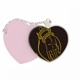 thumbnail image 1 of El budismo negro amarillo mano patrón Bolsa de viaje Mirror maquillaje corazón rosa, 1 of 4