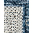 thumbnail image 3 of Unique Loom Outdoor Traditional Collection Area Rug - Antique (7' 10" Square Blue/Ivory), 3 of 6