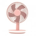 thumbnail image 4 of Ventilador de escritorio recargable con luz nocturna, portátil, oscilante hacia arriba y hacia abajo, 6 pulgadas Rosa, 4 of 9