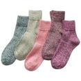 thumbnail image 4 of Penkiiy Warm Socks for Men 5 Pairs Unisex Casual Winter Warm Thick Wool Knit Soft Breathable Socks A Socks, 4 of 9