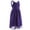 Purple, variant on TiaoBug Kids Girls Pleated Chiffon Flower Dress Junior Bridesmaid Wedding Gown 4-16