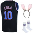 thumbnail image 2 of Men's Basketball Jersey #10 Lola / #1 Bugs Bunny - 90s Movie Theme Costume Jersey (XS-XXL) 2 of 5