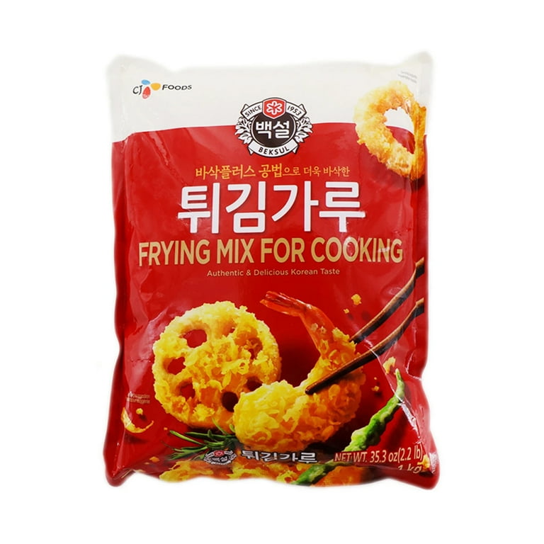CJ Beksul Frying Mix / Korean Pancake Mix (백설 튀김가루 / 부침가루) (Chicken Frying  Mix (치킨튀김가루), 2 Pack)