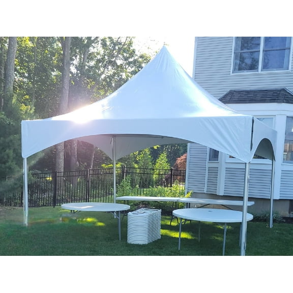 Ikuby High Peak Pagoda Event Tent Heavy-Duty Metal Frame, Waterproof & UV-Resistant PVC Canopy, Easy Setup Outdoor Gazebo for Party, Wedding & Exhibition