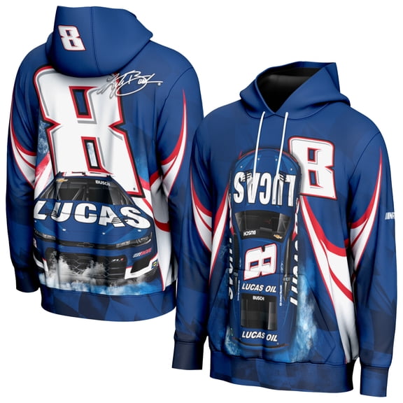 Men's ProSphere  Blue Kyle Busch All Over Print Hoodie
