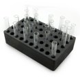 thumbnail image 1 of Polar Whale Test Tube Rack Black Foam Storage Rack Organizer Stand Transport Holds 50 Tubes Fits up to 15mm Diameter, 1 of 6
