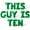 Green, variant on Letter Balloons - THIS GUY IS TEN 16" Inch Alphabet Letters Foil Mylar Balloon 10th Birthday Party Banner (Gold)