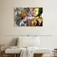 thumbnail image 2 of Elephant Stock Butterfly And Buddha Wall Art - Horizontal Canvas Wall Art - Living Room Wall Decor - Religion And Spirituality Canvas - Blue And Pink Decor - 36" x 24", 2 of 8