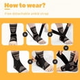 thumbnail image 5 of Xinyi Ankle Brace Compression Sleeve for Men & Women, Adjustable Ankle Support Brace for Plantar Fasciitis, Sprained Ankle, Achilles Tendonitis, Running & Sports Recovery, 2-Pack, M Black, S, 5 of 6
