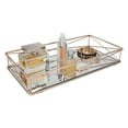 thumbnail image 5 of Home Details 14" x 7" Rectangular "Gorgeous" Vanity Tray Makeup Organizer, Rose Gold, 5 of 5