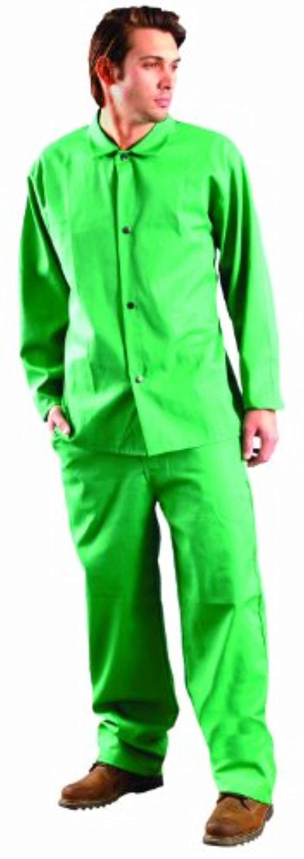 Occunomix MIG101VXL MigWear Value Welding Jacket, FR Cotton, XL, Green