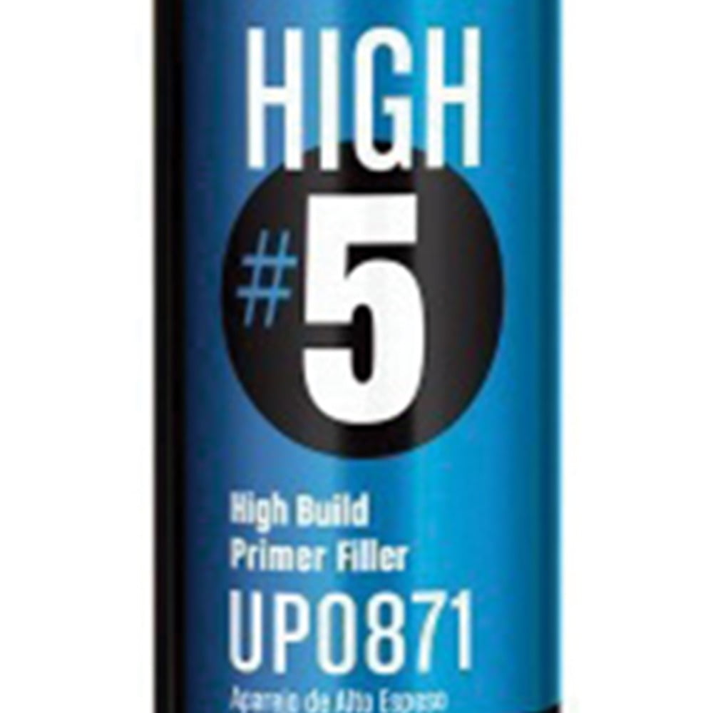 U Pol Products HIGH#5 UP0871 High Build Primer, 450 mL Aerosol Can, Black, 21.5 sq-ft Coverage