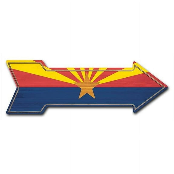 SignMission 6 x 18 in. Indoor & Outdoor Decor Direction Sticker Vinyl Wall Decals - Arizona Flag - 24 in.