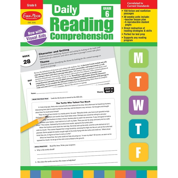 Pre-Owned Daily Reading Comprehension, Grade 6 Teacher Edition (Paperback) 1629384798 9781629384795