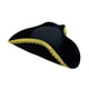 thumbnail image 4 of Gorra pirata elegante y versátil con tres picos para actuaciones, fiestas y disfraces. Ala de sombrero de encaje dorado, 4 of 8