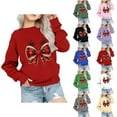 thumbnail image 5 of Odeerbi Kids Boys Girls Christmas Crewneck Sweatshirts Fall Winter Pullover Sweatshirt Kids Long Sleeve Christmas Pattern T-shirt Sweatshirt Top Kids Clothes Blue, 5 of 5