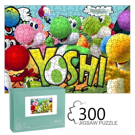 Yoshi-themed Wooden jigsaw Puzzle for home Decoration or gift for fans friend,family.300pc
