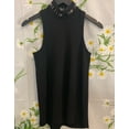 thumbnail image 4 of Nicole Miller Artelier BLACK Heavy Jersey Square Ring Turtleneck Top, US Large, 4 of 5