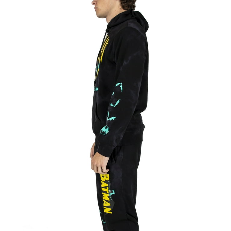 Batman Gotham City Black Wash Men s Hoodie Jogger Set XXL