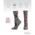 thumbnail image 6 of MeMoi Western Theme Bamboo Blend Crew Socks - Womens - Female, One Size, Denim Heather, 6 of 9