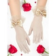 thumbnail image 6 of Dalrosia Women Lace Gloves Party Wedding Gloves Bow Short Glove Evening Elegant Accessories Sun Protection Funeral, 6 of 6