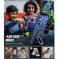 thumbnail image 3 of LeYi For Galaxy A14 5G Phone Case with Screen Protectors x 2, Impact Resistant Metal Ring, Blue, 3 of 7