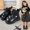 Black, variant on Girls Platform Ankle Boots with Bow - Lace Up Combat Boots, Non-Slip Rubber Sole, Black,Size 32