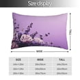 thumbnail image 2 of Salouo Lavender Roses Arrangement Pattern Pillow Cases,1PC Pillow Covers with Envelope Closure Decorative Pillow Case for Bed Couch,Pillows Not Included-14"x20", 2 of 6