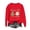Red, variant on Enjoytime Womens Sweatshirts Trendy Cute Print Pullover Crewneck Sweatshirt Fall Winter Loose Casual Long Sleeve Tops Army Green XXL