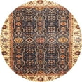 thumbnail image 1 of Ahgly Company Indoor Round Abstract Red Brown Abstract Area Rugs, 8' Round, 1 of 6