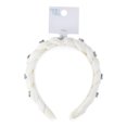 thumbnail image 2 of Time and Tru Women's Rhinestone Braided Hair Headband, Cream, 2 of 3