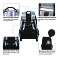 thumbnail image 4 of FORMRS Kids School Backpack Elementary Student Unisex Travel Bookbag with Reflective Stripes, Purple Night Deer, 4 of 7