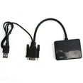thumbnail image 3 of VGA to VGA HD Multimedia Interface Splitter Converter,Plug and Play with VGA Video Output for VGA, XGA, SVGA, SXGA, UGA, Analog Stereo 2.1 Audio Output, 3 of 7