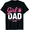 Black, variant on Girl Dad Est 2026 Pink Handprint Design Short Sleeve T-Shirt For Women Men Casual Summer Wear Gift For New Dad Father Of A Daughter