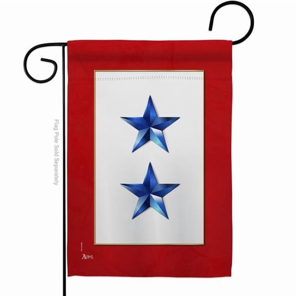 Americana Home & Garden G141085-BO 13 x 18.5 in. 2 Blue Stars Garden Flag for Armed Forces Military Service Double-Sided Decorative Vertical Flags & House Decoration Banner Yard Gift
