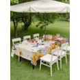thumbnail image 5 of 60x102 Inch Outdoor Tablecloth with Umbrella Hole Zipper Rectangle Spring Cow Rectangular Tablecloths Outside Waterproof Summer Sunflower Botanical Rustic Patio Table Cloth Cover for Picnic Party, 5 of 8