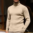 thumbnail image 6 of Miluxas Mens Knitted Turtleneck Sweater Long Sleeve Turtle Neck Ribbed Pullover Sweater Thermal Casual High Neck Tops, 6 of 8