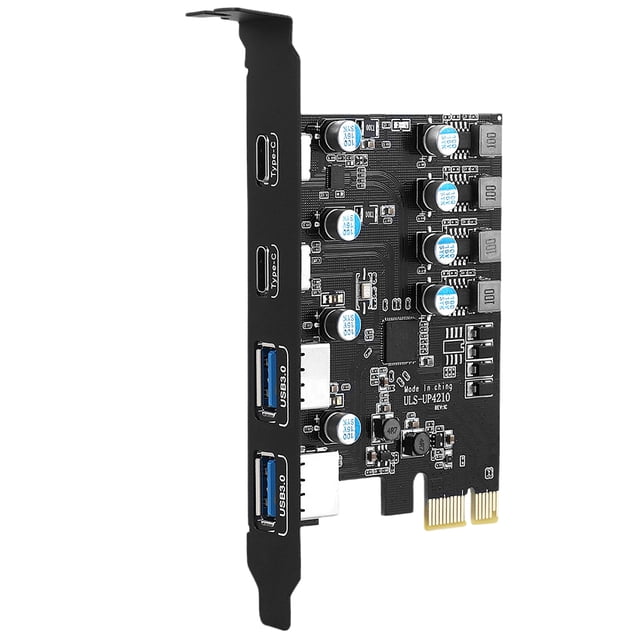 DQrwqpou Tarjeta PCIE USB 3.0 2 Puertos USB A + 2 Puertos USB C/tarjeta Controladora Expansión USB 3.2 GEN1