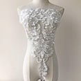 thumbnail image 4 of Zhuge Aplique de encaje, bordado fino, parche de encaje floral, accesorio de costura para vestidos de gala, vestidos de novia, 4 of 5