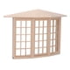 thumbnail image 5 of Ventana salediza para casa de muñecas, exquisita miniatura de madera, esquina de 45 grados, modelo de ventana de 3 lados para bricolaje, 1/12, 5 of 5