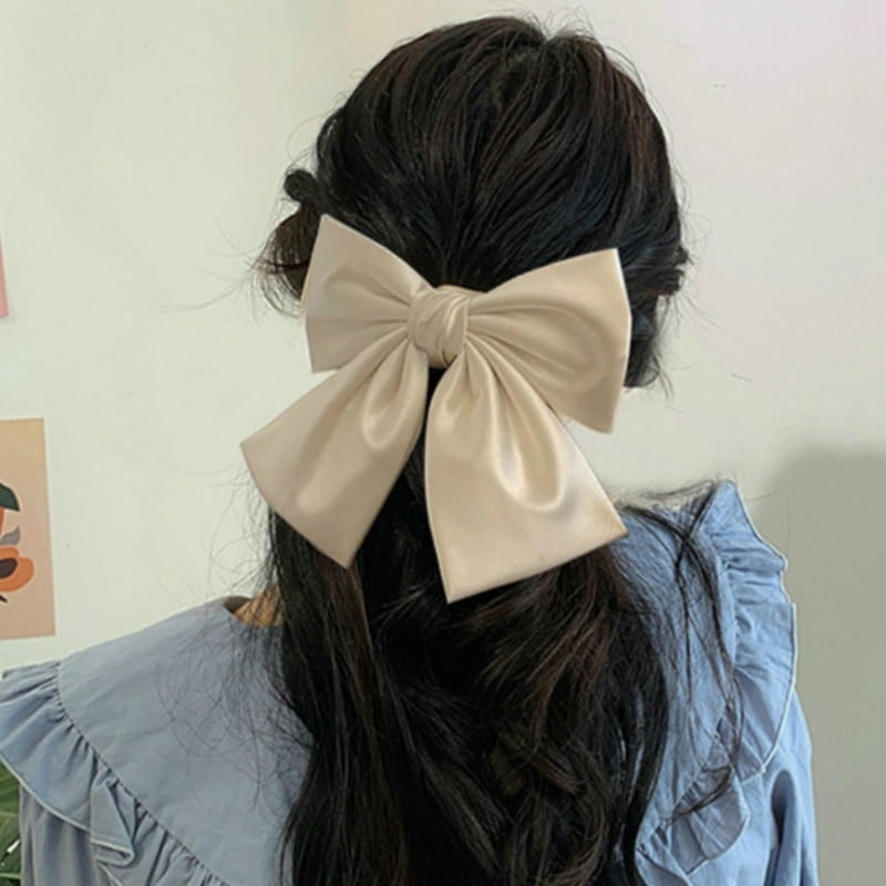 Oversized Bow Hair Accessories Fashion Satin Ribbon Hairpins Big Bow Hairpins Women Girls Satin Ladies Hairpins Cute Oversized Bow Hair Accessories Fashion Satin Ribbon Hairpins Big Bow Hairpins Women Girls Satin Ladies Hairpins Cute