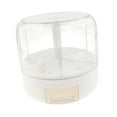 thumbnail image 4 of Contenedor de almacenamiento de alimentos giratorio de 360 degree, dispensador de arroz con 6 compartimentos, ideal para dulces, granos, arroz y frijoles. Blanco, 4 of 9