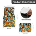 thumbnail image 6 of Kuiaobaty 4 Pcs Auto Floor Mat Front Rear Carpets Mat Groovy Hippie Daisy Flower Pattern Fashion Auto Interior Decor Vehicle Interior Protector Decoration Fit Most Car Sedan Van Truck, 6 of 6