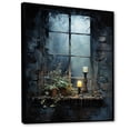 thumbnail image 2 of Designart "Nighttime Charm of Farmhouse Windows I" Farm Framed Wall Art - Country Blue Farm Windows Bedroom Framed Canvas Wall Art, 2 of 6